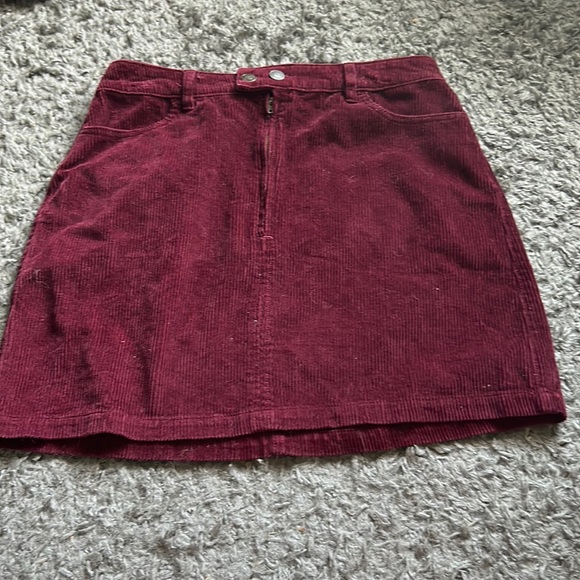 hollister suede burgundy skirt - Picture 1 of 2